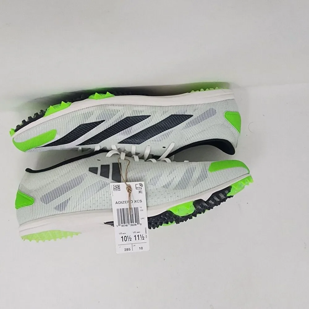 Adidas Adizero XCS Shoes Mens Size 10.5 White Green Track Running Spikes GX6681